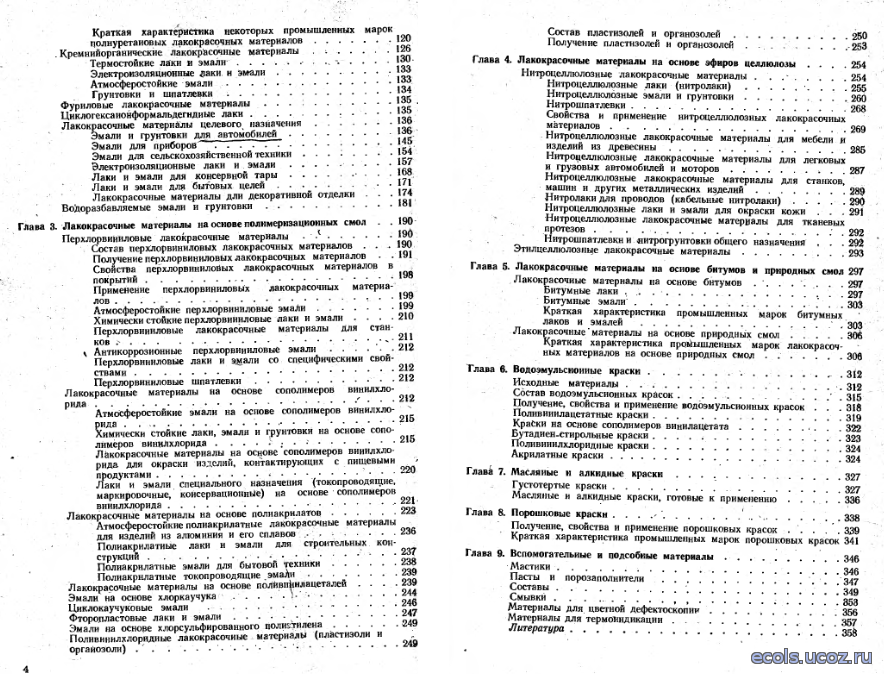 М.Л. Лившиц, Б.И. Пшиялковский, Лакокрасочные материалы - Москва, "Химия", 1982 